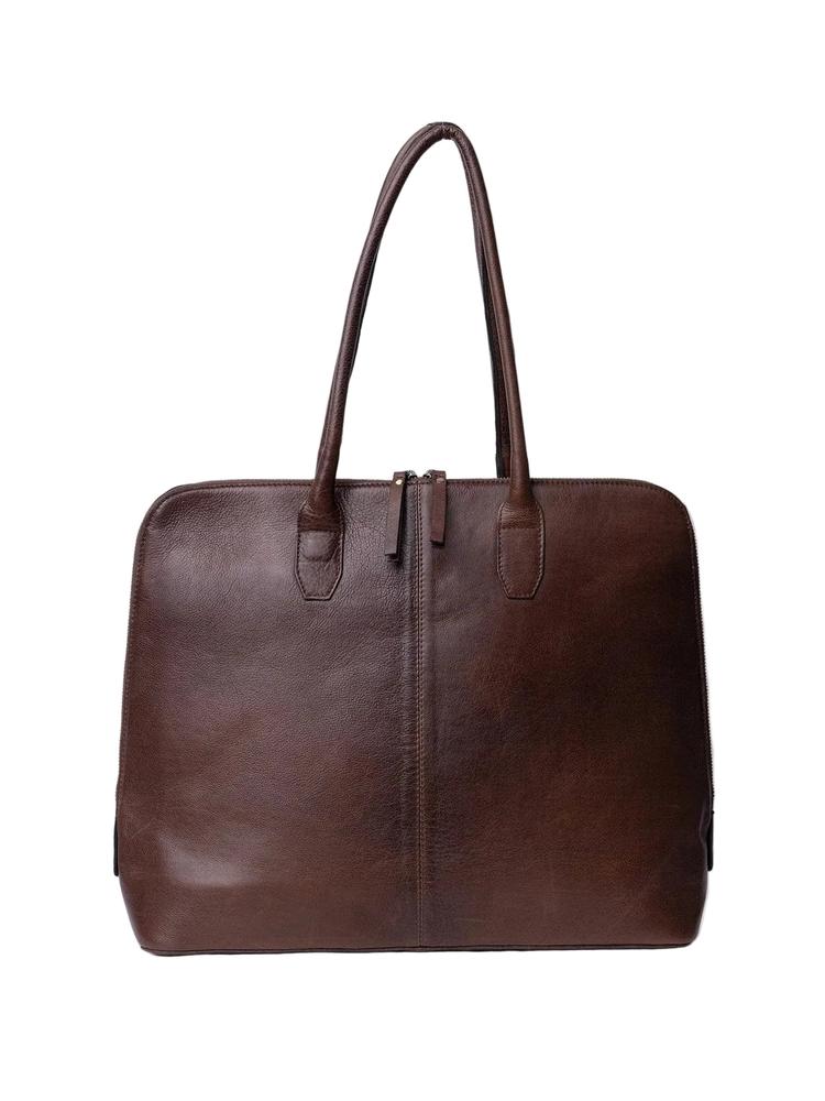 Re:Designed by Dixie Silje Big skulderveske i skinn Woodsmoke-Veske-BagBrokers
