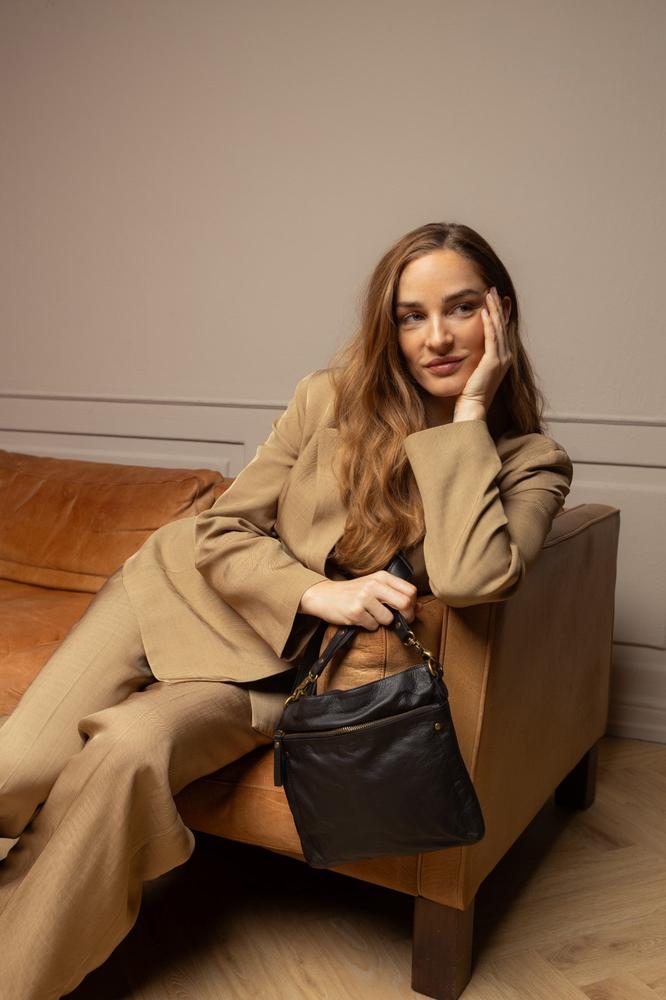 Re:Designed by dixie Jara Big skulderveske i skinn Black-Damevesker-BagBrokers