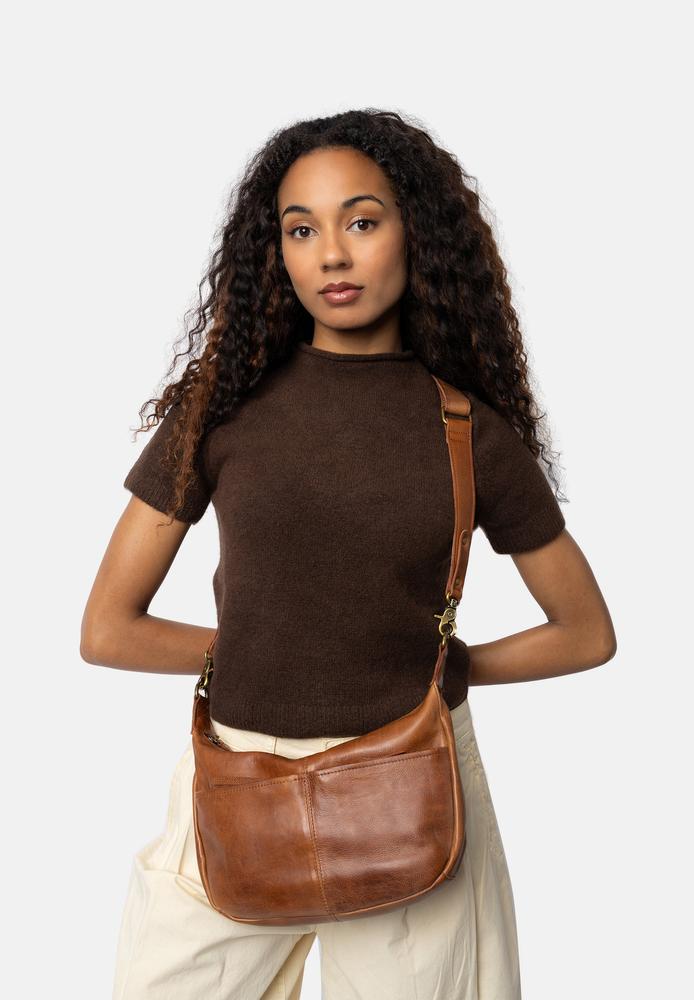 Re:Designed by dixie Mivi Small skulderveske i skinn Walnut-Damevesker-BagBrokers