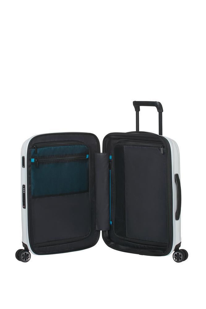 Samonite Nexis utvidbar kabinkoffert 55 cm med 4 hjul Cotton White-Harde kofferter-BagBrokers