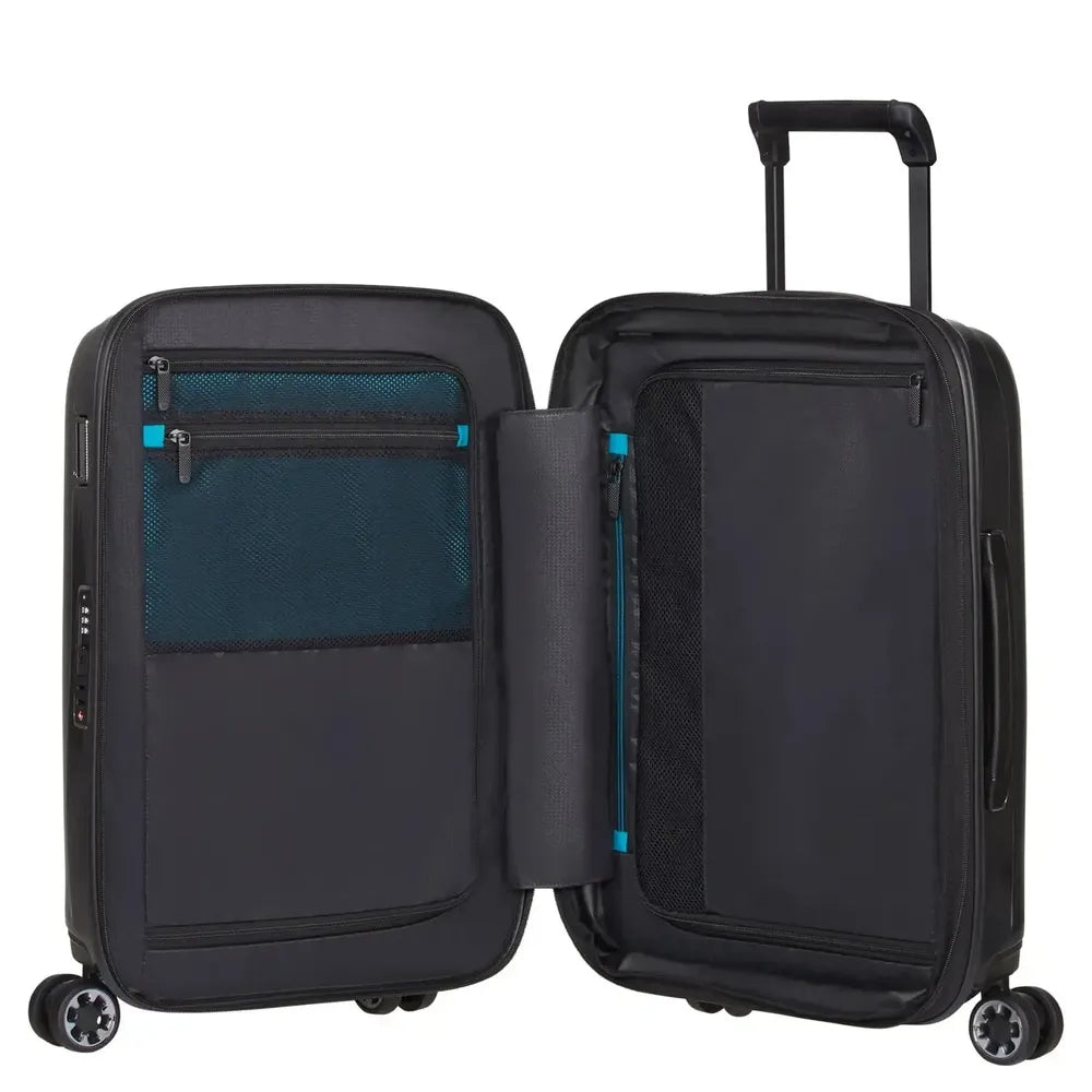 Samonite Nexis utvidbar smal kabinkoffert 55 cm med 4 hjul Onyx black-Harde kofferter-BagBrokers