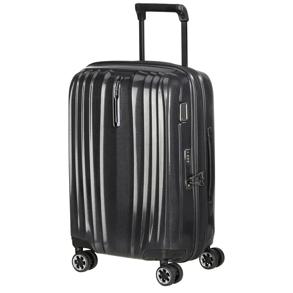 Samonite Nexis utvidbar smal kabinkoffert 55 cm med 4 hjul Onyx black-Harde kofferter-BagBrokers