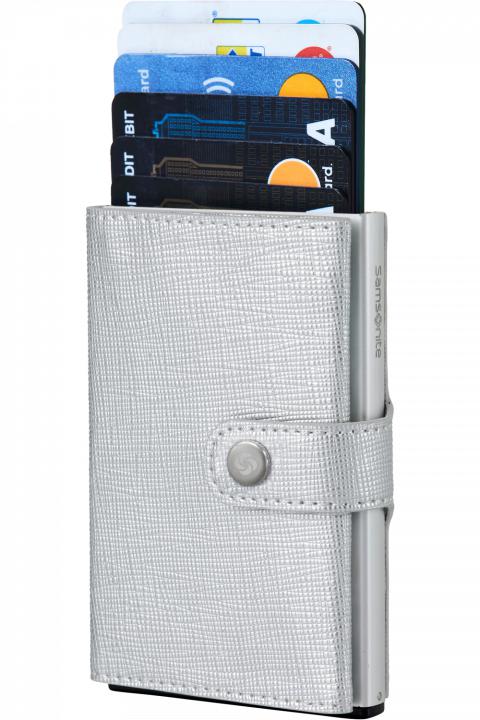 Samsonite Alufit slide up wallet Silver-Lommebok/ Kortholder-BagBrokers