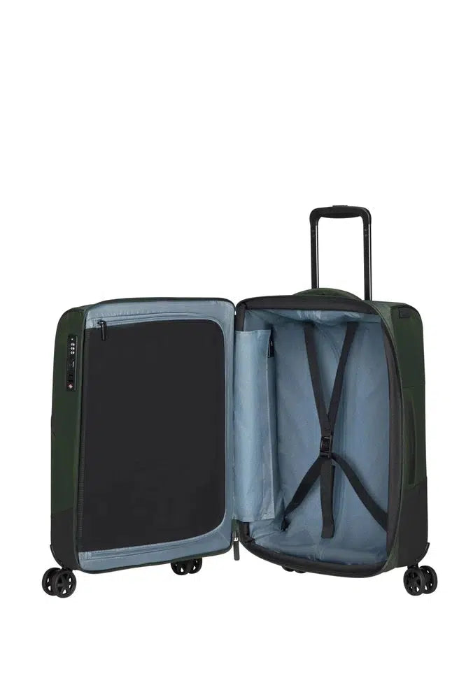 Samsonite BIZ2GO utvidbar kabinkoffert med 4 hjul 55 cm Earth Green-Myke kofferter-BagBrokers