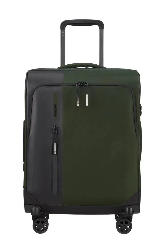 Samsonite BIZ2GO utvidbar kabinkoffert med 4 hjul 55 cm Earth Green-Myke kofferter-BagBrokers