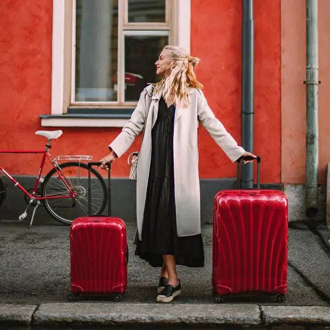 Samsonite C-Lite Ultralett hard kabinkoffert 55 cm/36 L Chili Red-Harde kofferter-BagBrokers