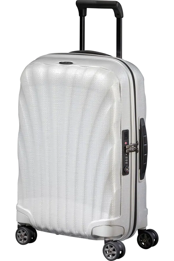 Samsonite C-Lite Ultralett hard utvidbar kabinkoffert 55 cm/42 L Offwhite-Harde kofferter-BagBrokers