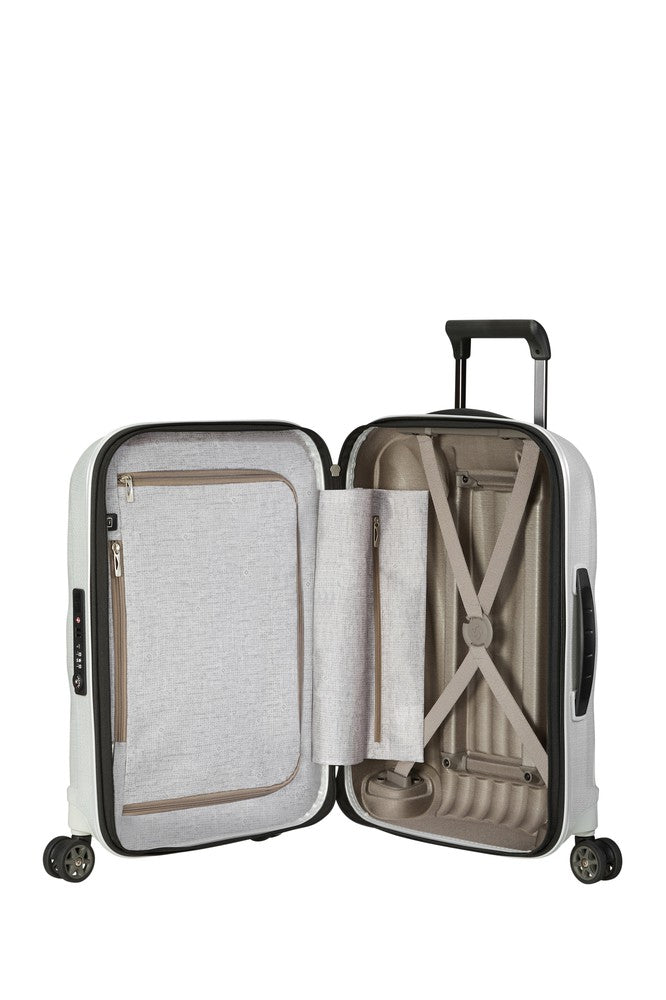 Samsonite C-Lite Ultralett hard utvidbar kabinkoffert 55 cm/42 L Offwhite-Harde kofferter-BagBrokers