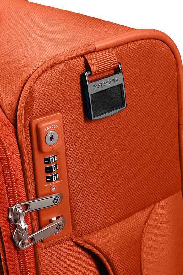 Samsonite D'Lite kabinkoffert med 4 hjul 55 cm Utvidbar Bright Orange-Myke kofferter-BagBrokers