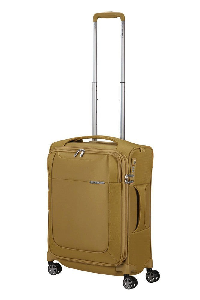 Samsonite D'Lite Utvidbar kabinkoffert med 4 hjul 55 cm Mustard Yellow-Myke kofferter-BagBrokers