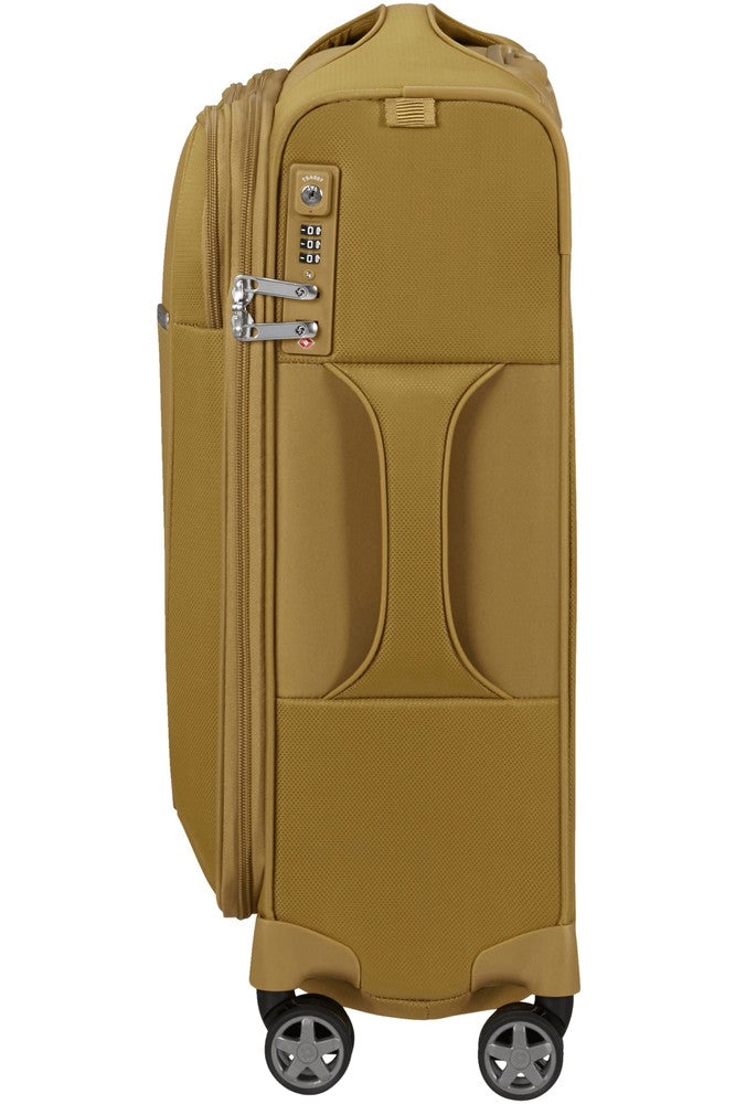 Samsonite D'Lite Utvidbar kabinkoffert med 4 hjul 55 cm Mustard Yellow-Myke kofferter-BagBrokers