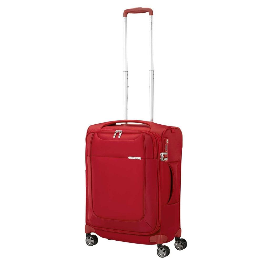 Samsonite D'Lite kabinkoffert med 4 hjul Utvidbar Chili Red-Myke kofferter-BagBrokers