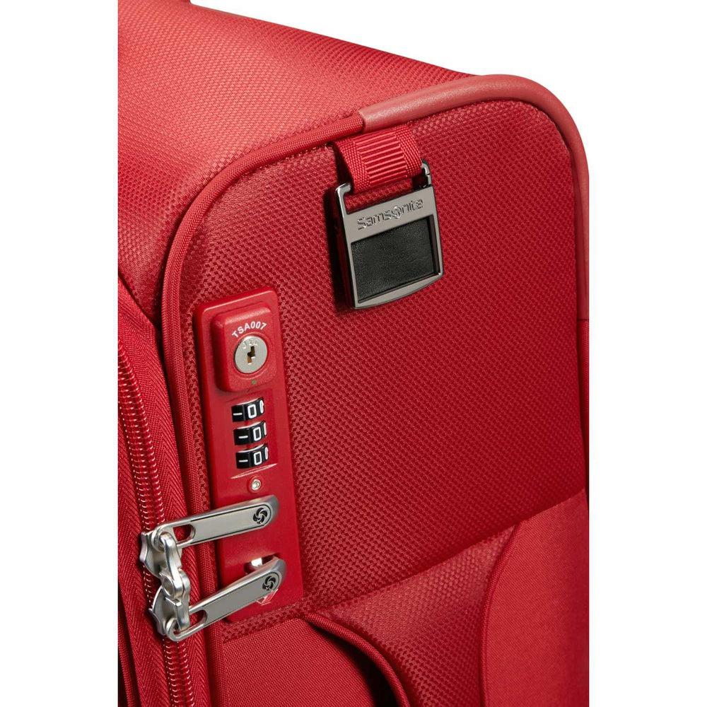 Samsonite D'Lite kabinkoffert med 4 hjul Utvidbar Chili Red-Myke kofferter-BagBrokers