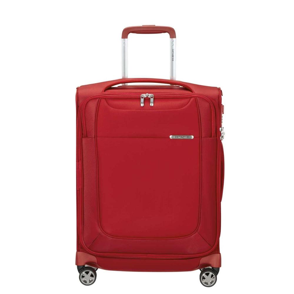 Samsonite D'Lite kabinkoffert med 4 hjul Utvidbar Chili Red-Myke kofferter-BagBrokers