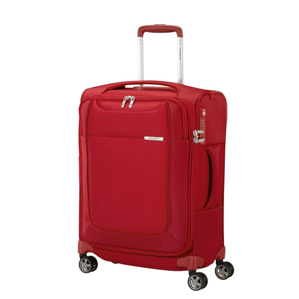 Samsonite D'Lite kabinkoffert med 4 hjul Utvidbar Chili Red-Myke kofferter-BagBrokers