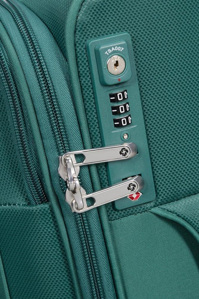 Samsonite D'Lite utvidbar kabinkoffert med 4 hjul 55 cm Northern Blue-Myke kofferter-BagBrokers