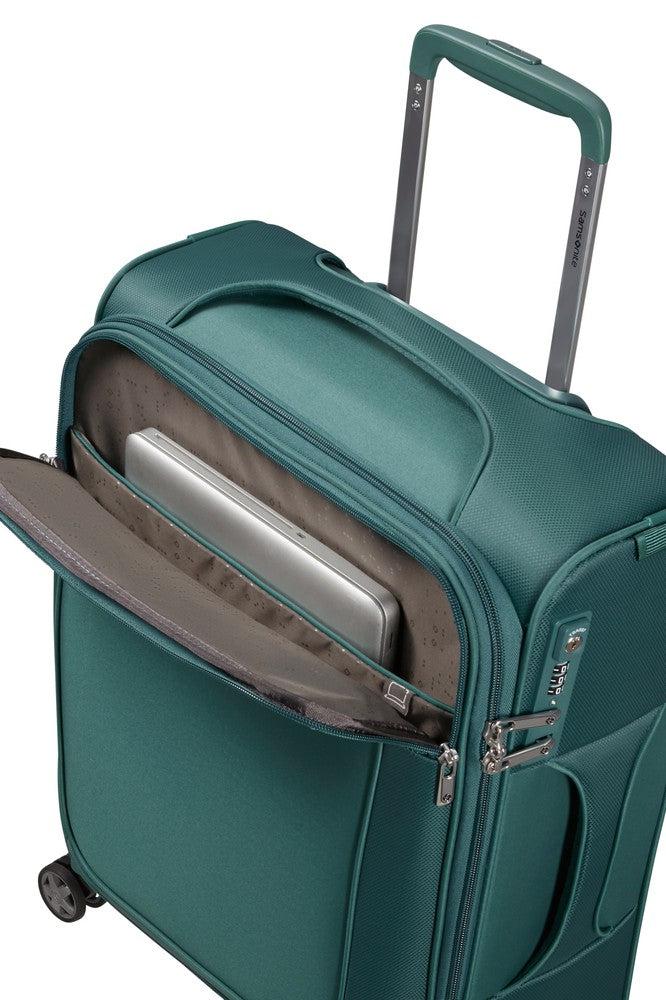 Samsonite D'Lite utvidbar kabinkoffert med 4 hjul 55 cm Northern Blue-Myke kofferter-BagBrokers