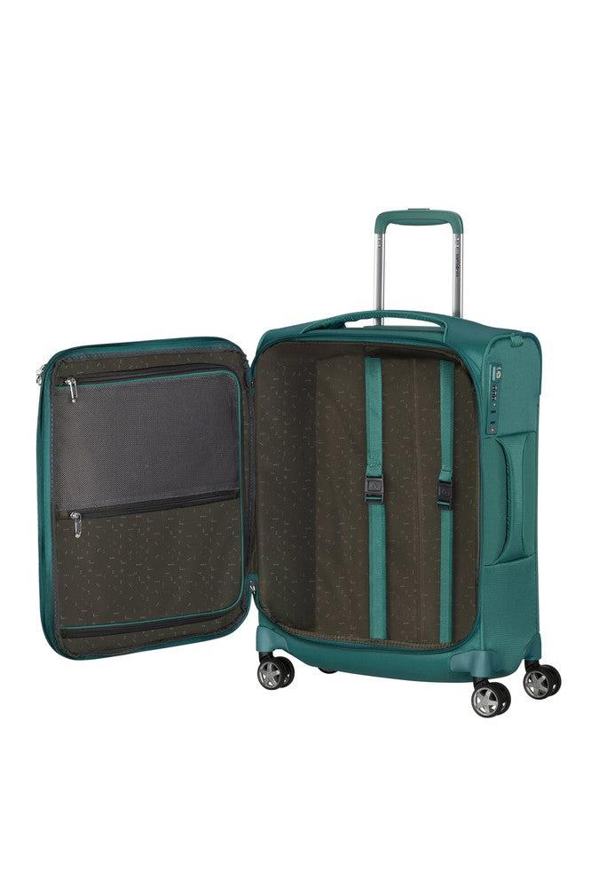 Samsonite D'Lite utvidbar kabinkoffert med 4 hjul 55 cm Northern Blue-Myke kofferter-BagBrokers