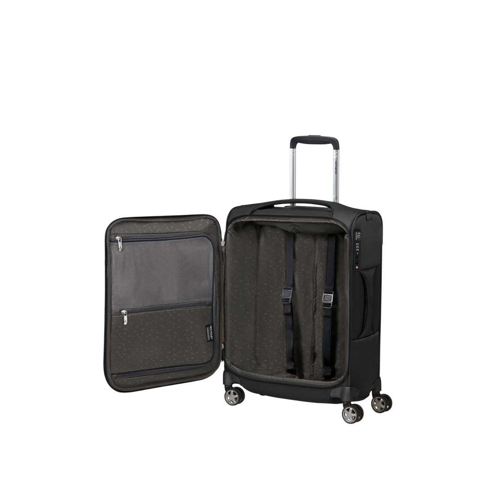 Samsonite D'Lite kabinkoffert med 4 hjul 55 cm (20cm) 1,9 kg Svart-Myke kofferter-BagBrokers