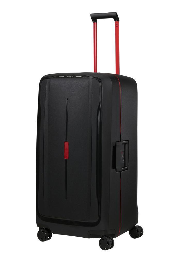 Samsonite ESSENS™ Trunk med 4 hjul 80 cm Charcoal/Red-Harde kofferter-BagBrokers