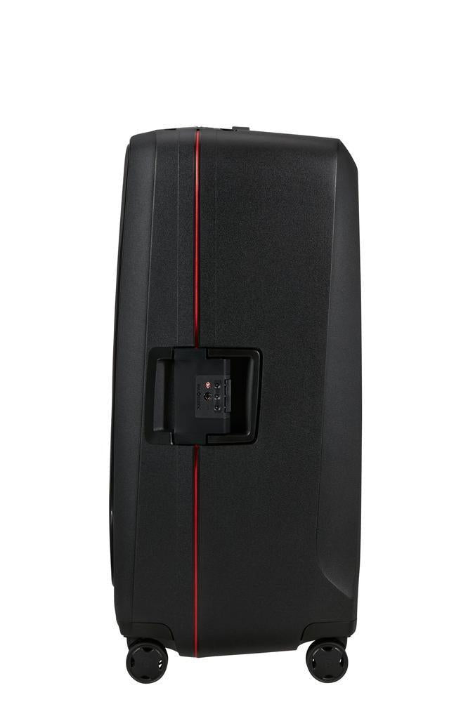 Samsonite ESSENS™ Trunk med 4 hjul 80 cm Charcoal/Red-Harde kofferter-BagBrokers