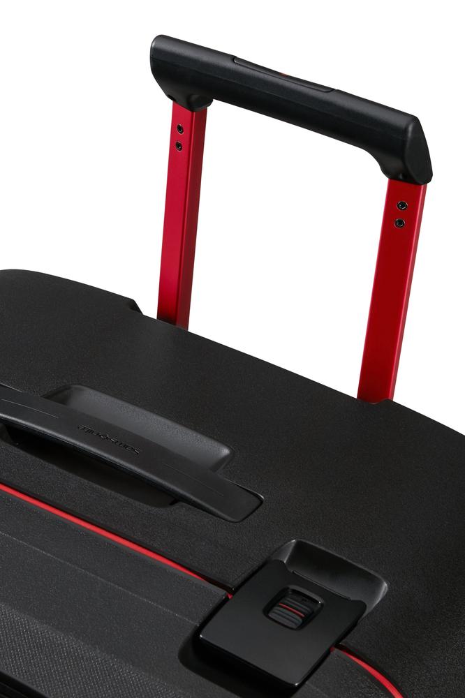 Samsonite ESSENS™ Trunk med 4 hjul 80 cm Charcoal/Red-Harde kofferter-BagBrokers