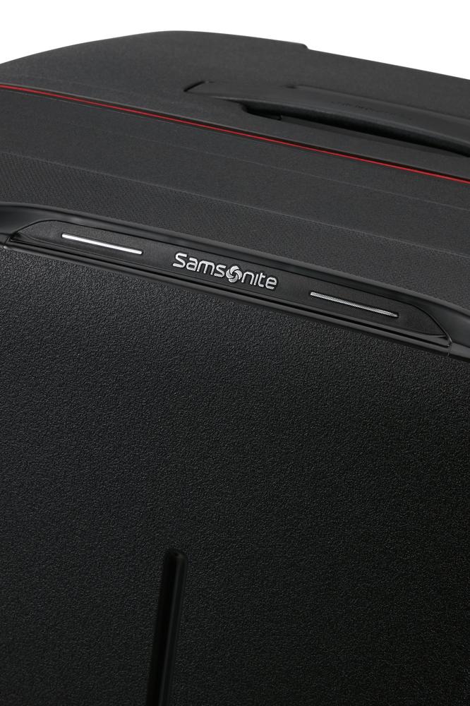Samsonite ESSENS™ Trunk med 4 hjul 80 cm Charcoal/Red-Harde kofferter-BagBrokers