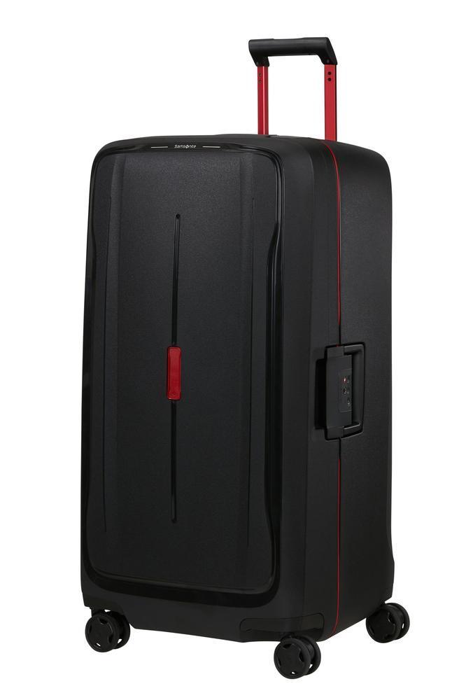 Samsonite ESSENS™ Trunk med 4 hjul 80 cm Charcoal/Red-Harde kofferter-BagBrokers