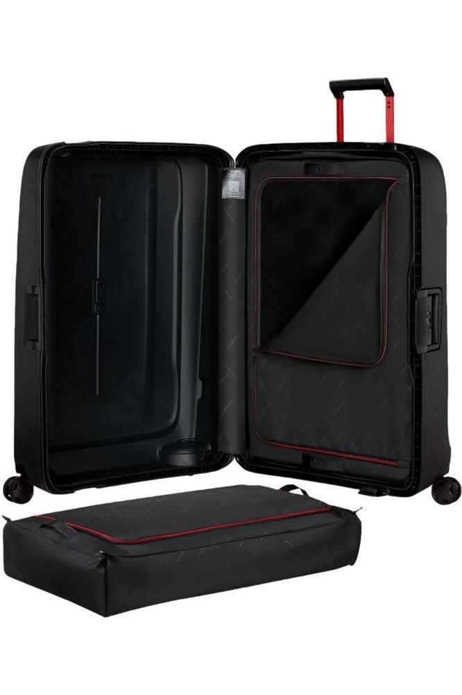 Samsonite ESSENS™ ekstra stor koffert 81 cm 4 hjul Charcoal/Red-Harde kofferter-BagBrokers