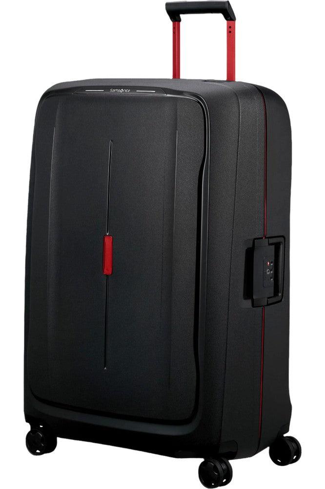 Samsonite ESSENS™ ekstra stor koffert 81 cm 4 hjul Charcoal/Red-Harde kofferter-BagBrokers