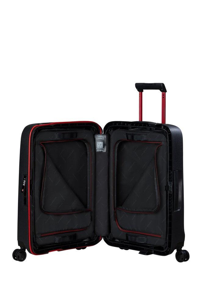 Samsonite ESSENS™ hard Kabin koffert 55 cm 4 hjul Charcoal/Red-Harde kofferter-BagBrokers