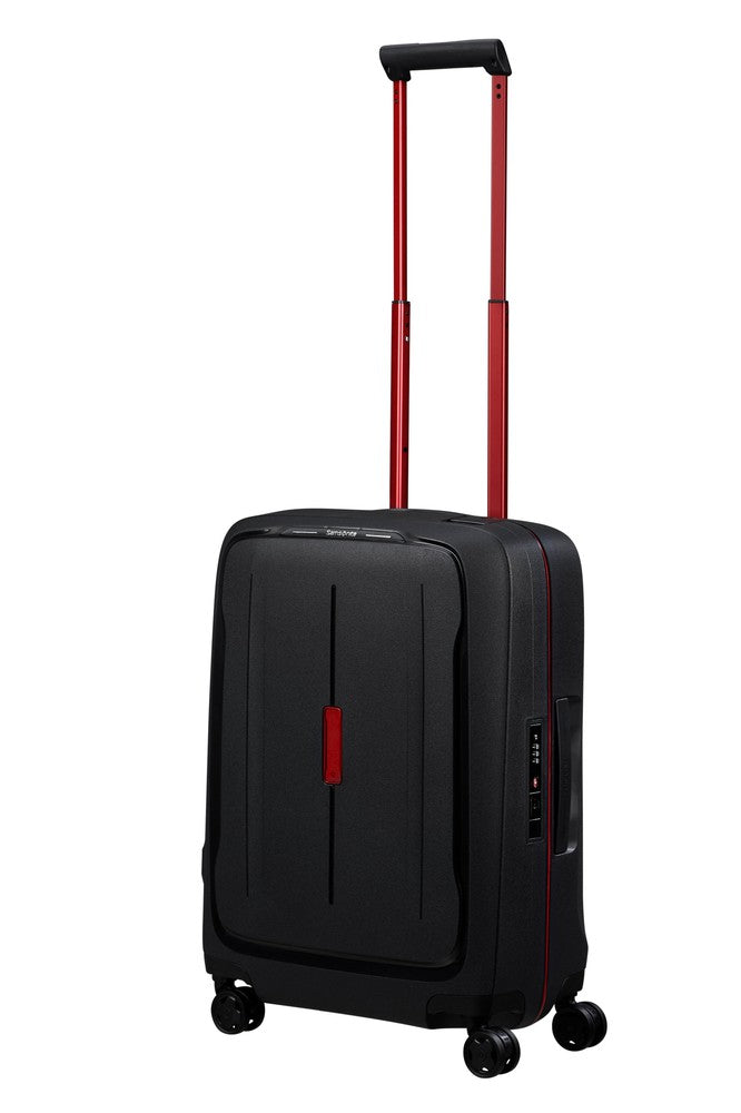 Samsonite ESSENS™ hard Kabin koffert 55 cm 4 hjul Charcoal/Red-Harde kofferter-BagBrokers