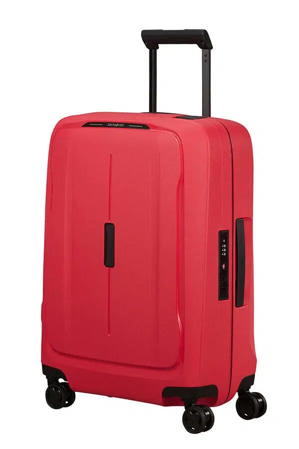 Samsonite ESSENS™ hard Kabin koffert 55 cm 4 hjul Hibiscus Red-Harde kofferter-BagBrokers