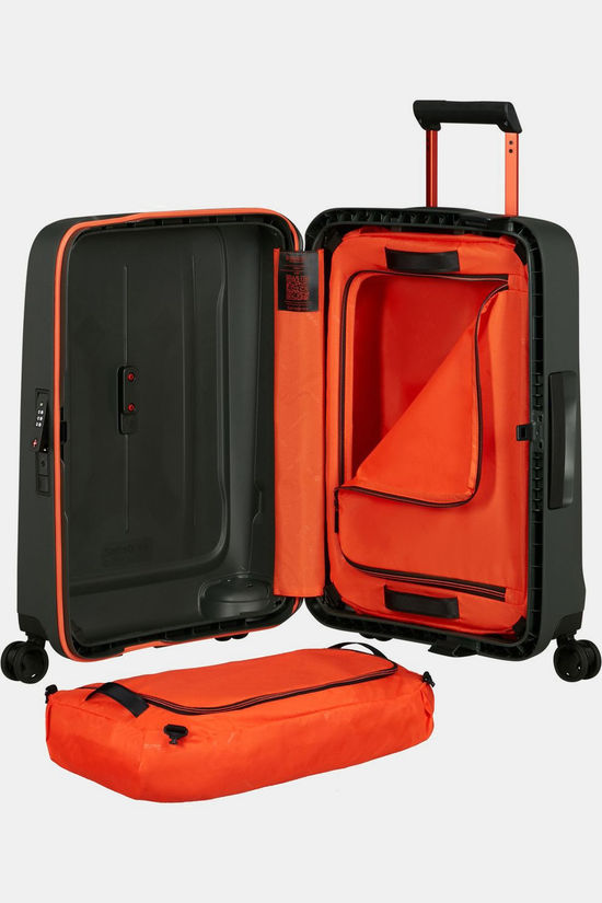 Samsonite ESSENS™ hard Kabin koffert 55 cm 4 hjul LTD Green/Orange-Harde kofferter-BagBrokers