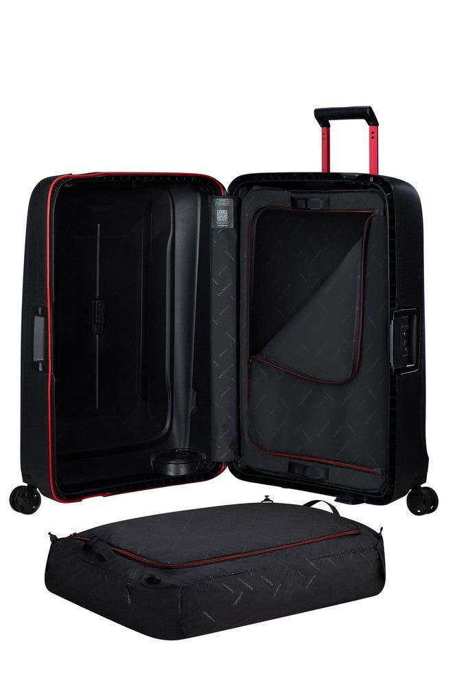 Samsonite ESSENS™ hard stor koffert 75 cm 4 hjul Charcoal/Red-Harde kofferter-BagBrokers