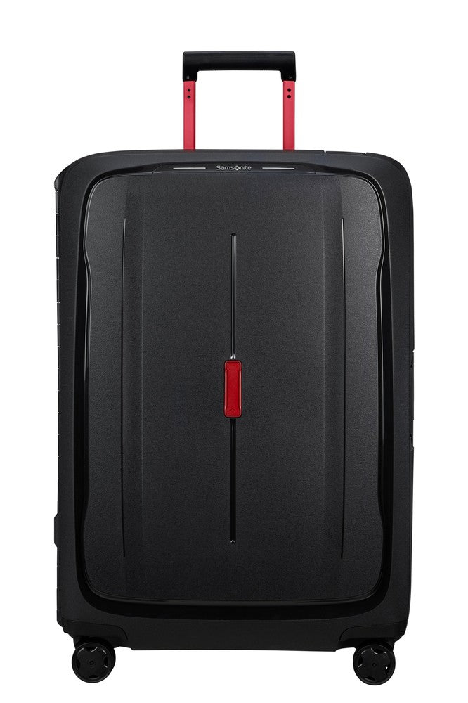 Samsonite ESSENS™ hard stor koffert 75 cm 4 hjul Charcoal/Red-Harde kofferter-BagBrokers