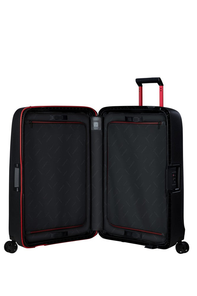 Samsonite ESSENS™ hard stor koffert 75 cm 4 hjul Charcoal/Red-Harde kofferter-BagBrokers