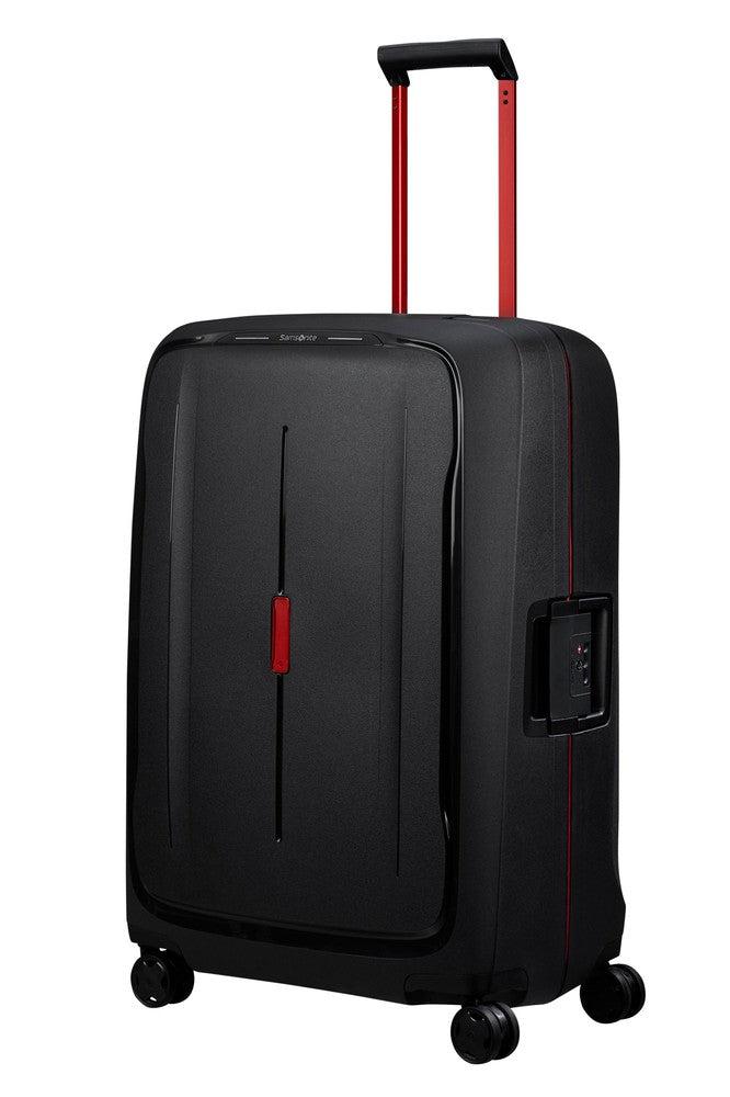 Samsonite ESSENS™ hard stor koffert 75 cm 4 hjul Charcoal/Red-Harde kofferter-BagBrokers