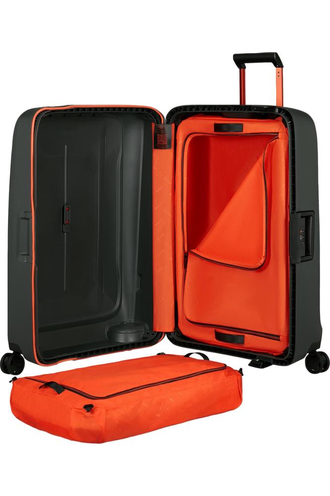 Samsonite ESSENS™ hard stor koffert 75 cm 4 hjul LTD Green/Orange-Harde kofferter-BagBrokers