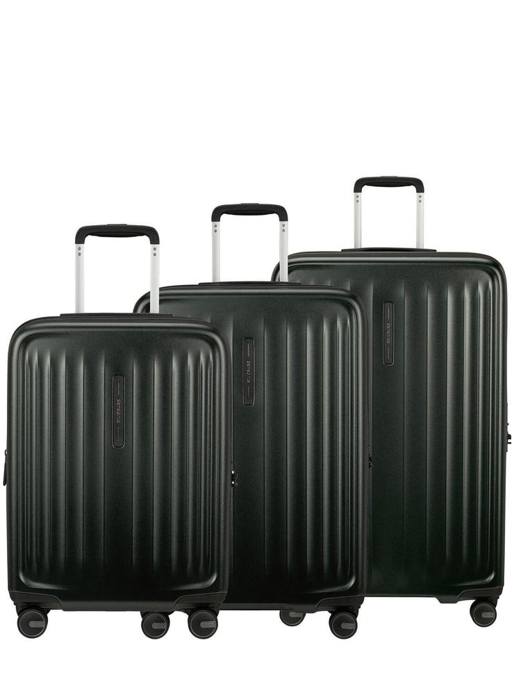 Samsonite FYRM Koffertsett i 3 deler Deep Green-Harde kofferter-BagBrokers