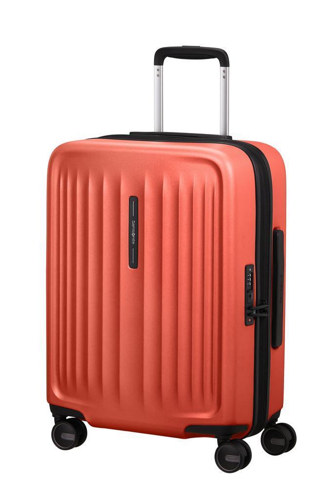 Samsonite FYRM utvidbar Kabin koffert 55 cm Burnt Orange-Harde kofferter-BagBrokers
