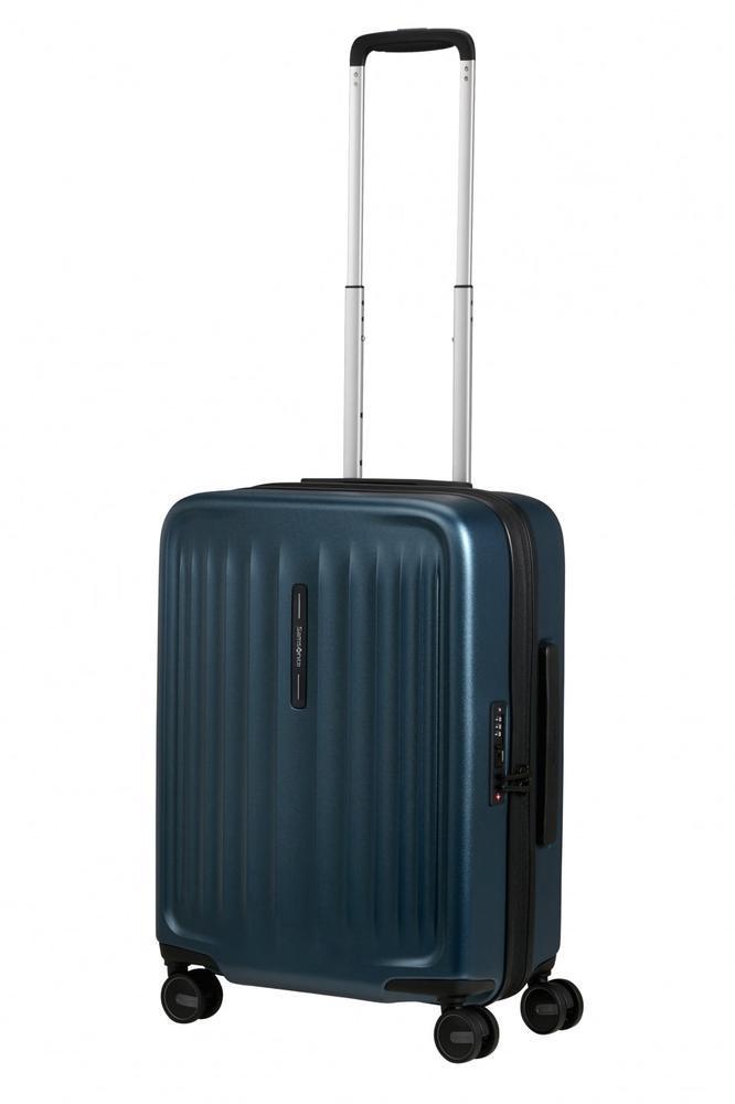 Samsonite FYRM utvidbar Kabin koffert 55 cm Steel Blue-Harde kofferter-BagBrokers