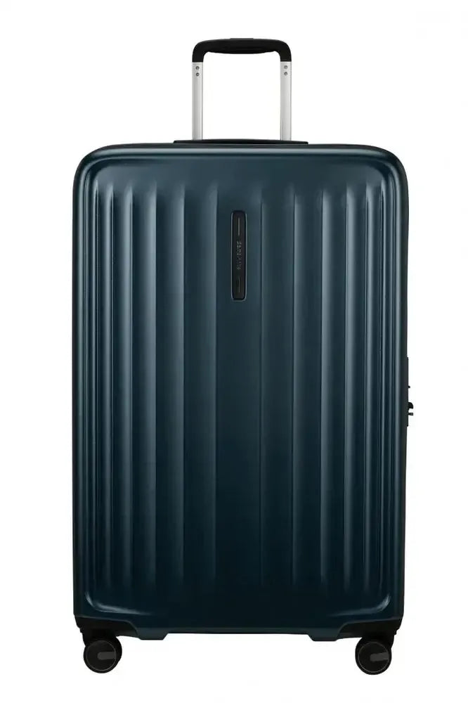 Samsonite FYRM utvidbar Stor koffert 77 cm Steel Blue-Harde kofferter-BagBrokers