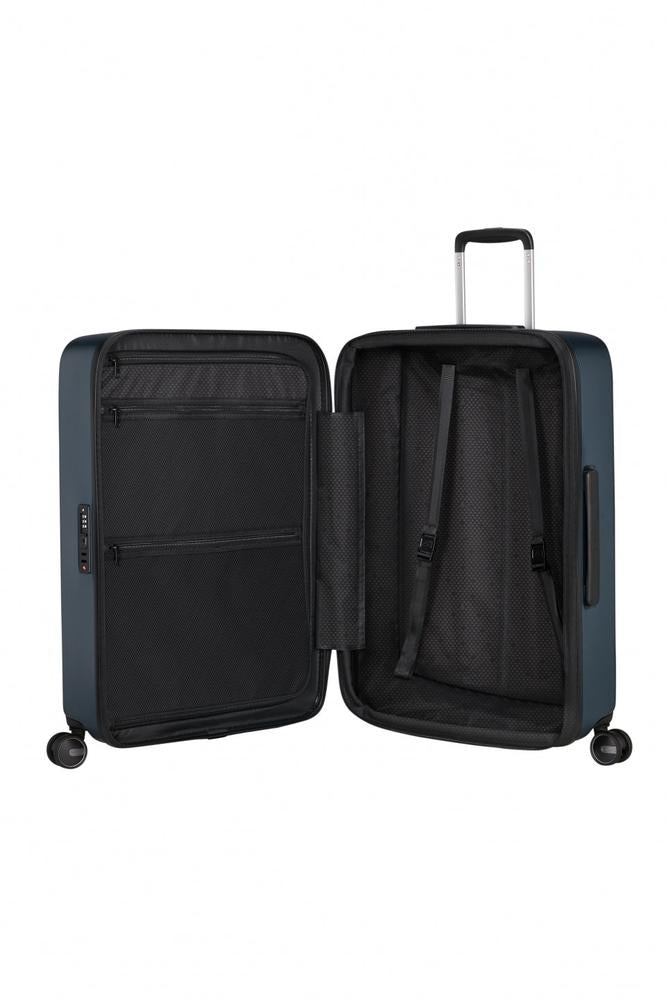 Samsonite FYRM utvidbar Stor koffert 77 cm Steel Blue-Harde kofferter-BagBrokers