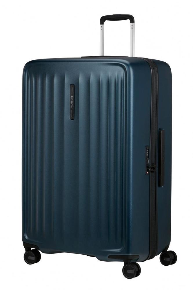 Samsonite FYRM utvidbar Stor koffert 77 cm Steel Blue-Harde kofferter-BagBrokers