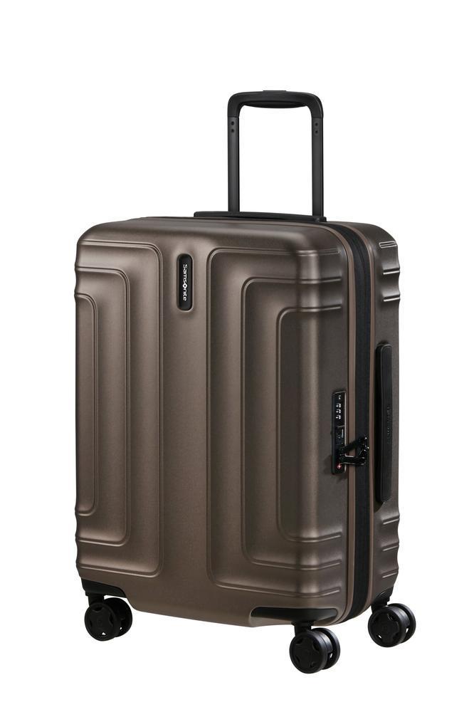 Samsonite Lin'Air utvidbar kabinkoffert 55 cm Matt Bronze-Harde kofferter-BagBrokers