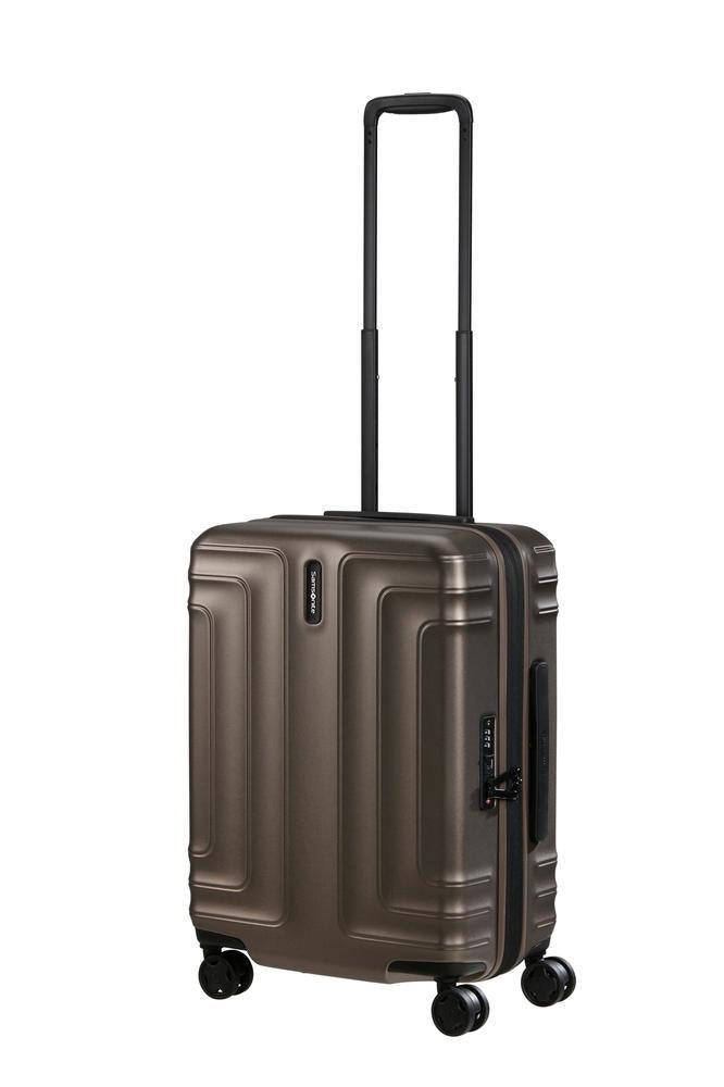 Samsonite Lin'Air utvidbar kabinkoffert 55 cm Matt Bronze-Harde kofferter-BagBrokers