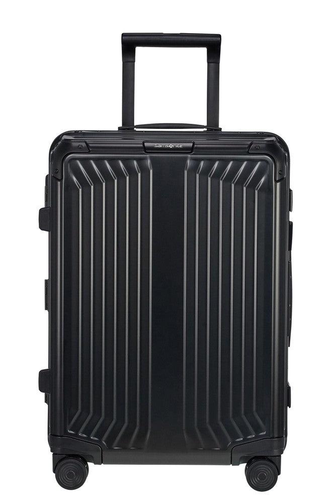 Samsonite Lite-Box ALU Kabin koffert 55 cm Black-Harde kofferter-BagBrokers