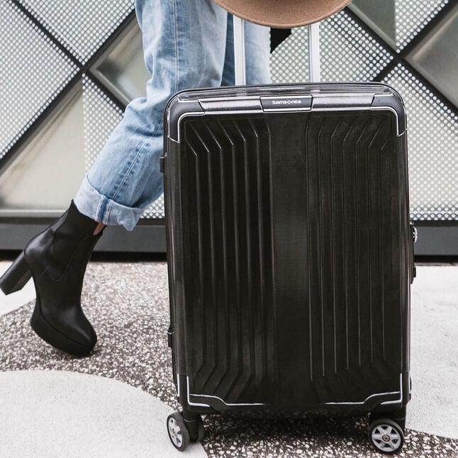 Samsonite Lite-Box ALU Kabin koffert 55 cm Black-Harde kofferter-BagBrokers