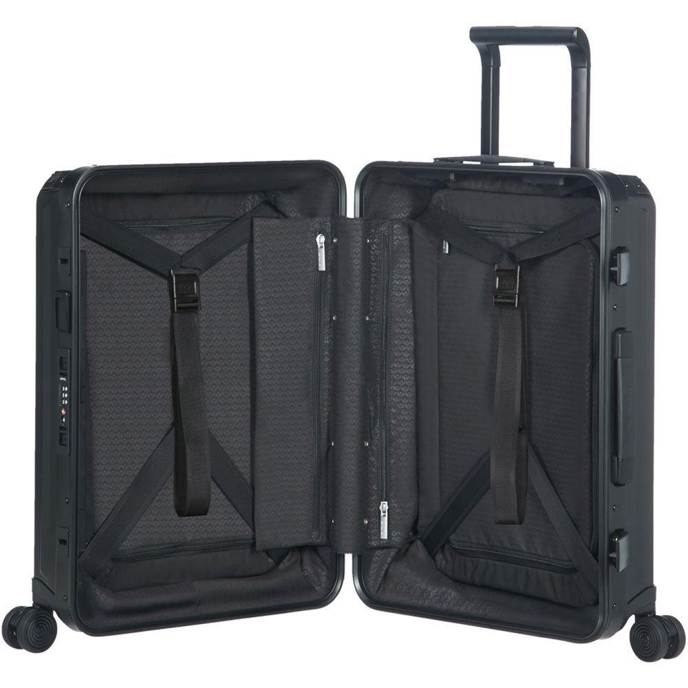 Samsonite Lite-Box ALU Kabin koffert 55 cm Black-Harde kofferter-BagBrokers